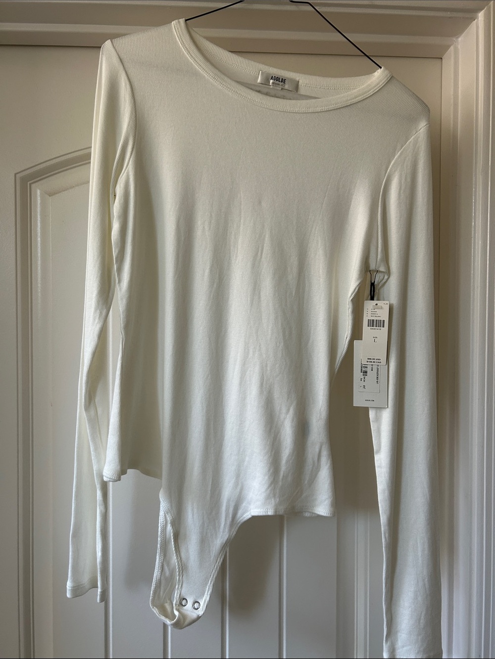 Agolde- Leila bodysuit in white